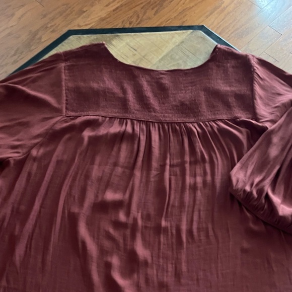 NWOT Torrid burnt orange polyester blouse size 5 (28) - Picture 9 of 11